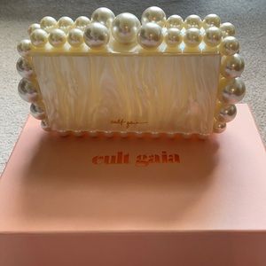 Cult Gaia Eos Clutch in Pearl/White